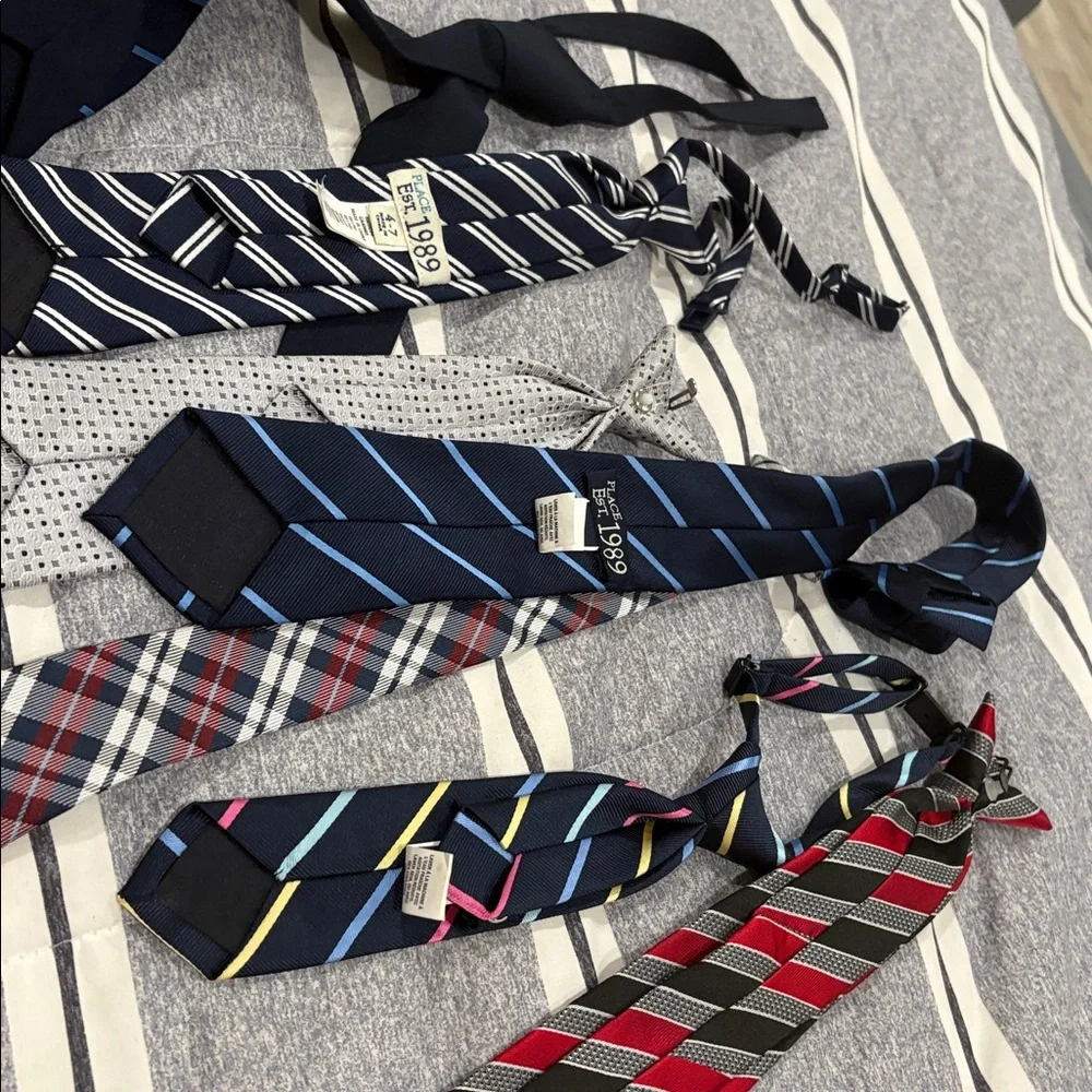 Stripe Tie, Navy Blue Necktie lot for kids